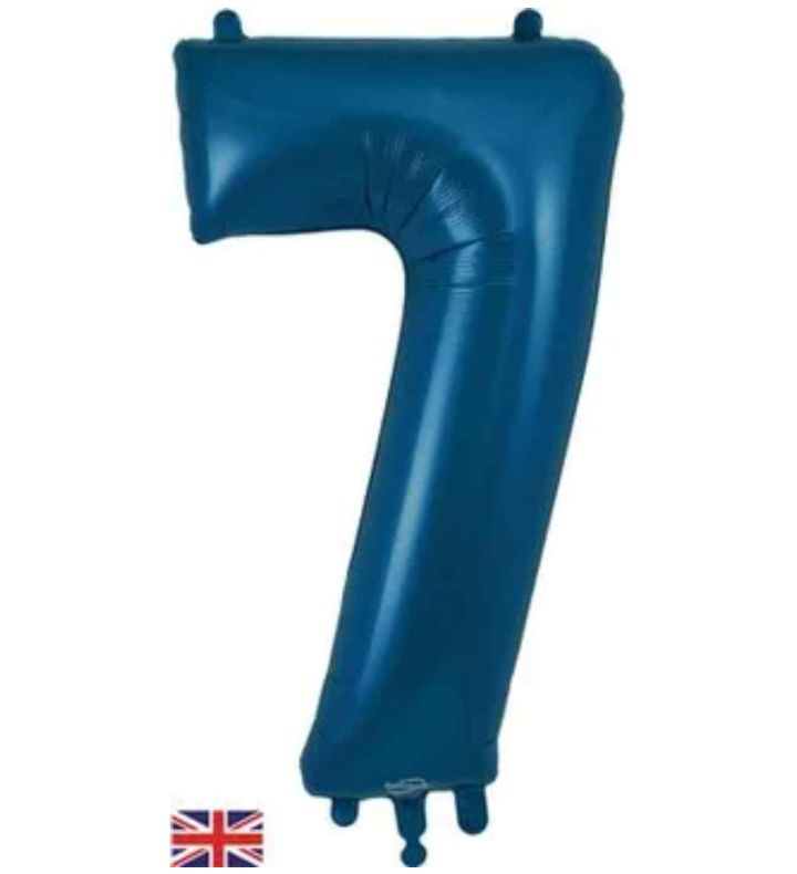 34" Navy Blue Number 7 Oaktree Foil Balloon