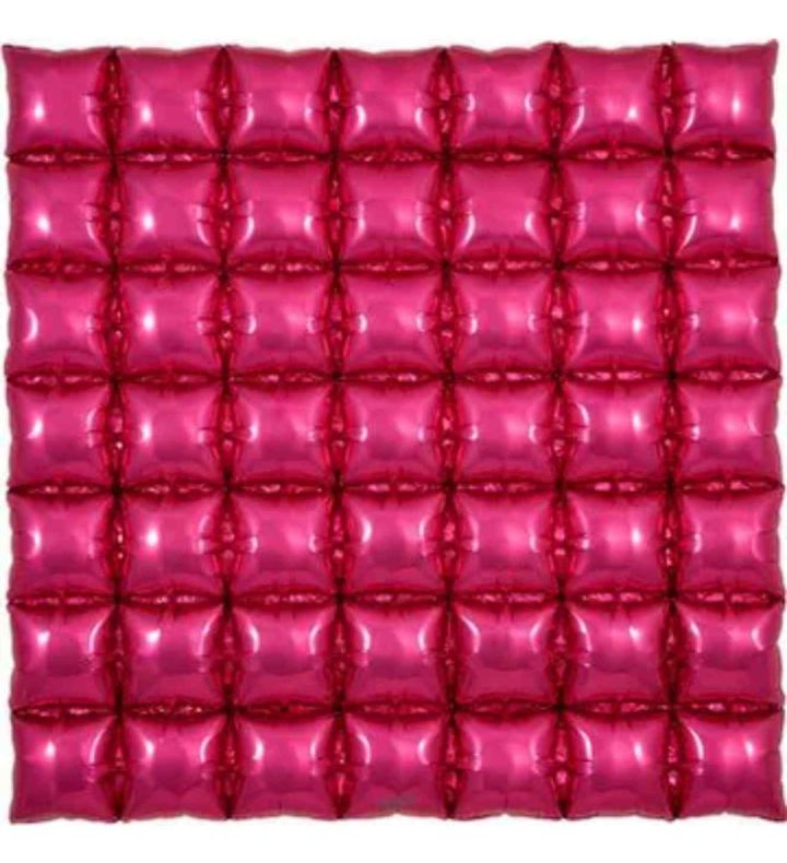 Fuchsia 7x7 Waffle Foil Balloon