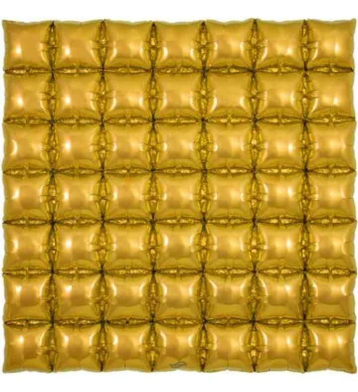 Gold 7x7 Waffle Foil Balloon