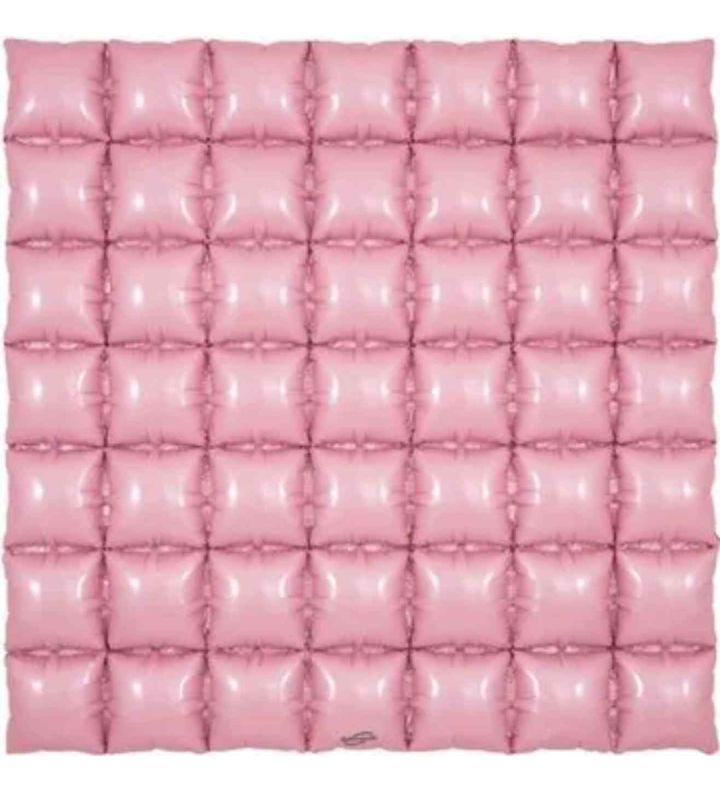Matte Pink 7x7 Waffle Foil Balloon