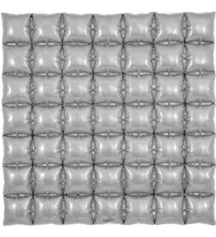 Silver 7x7 Waffle Foil Balloon