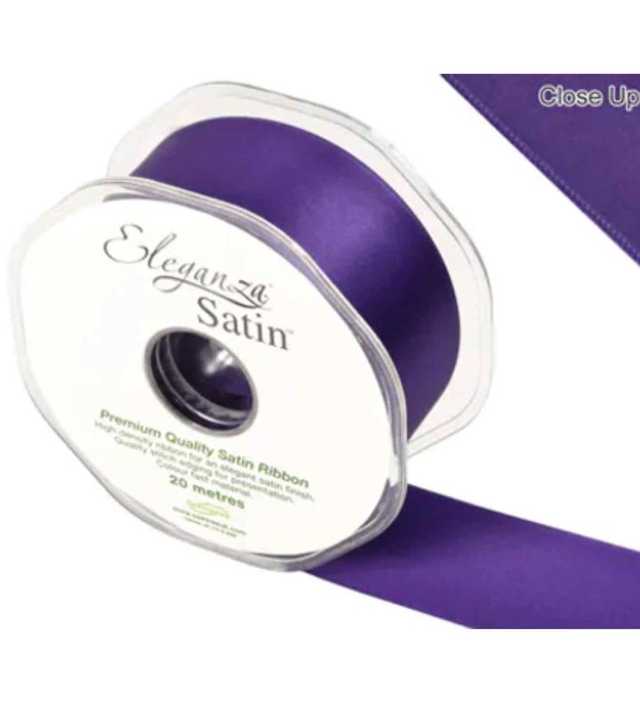 Eleganza Double Faced Satin 38mm x 20m Plum