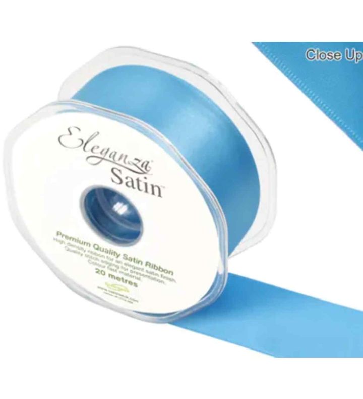 Eleganza Double Faced Satin 38mm x 20m Turquoise