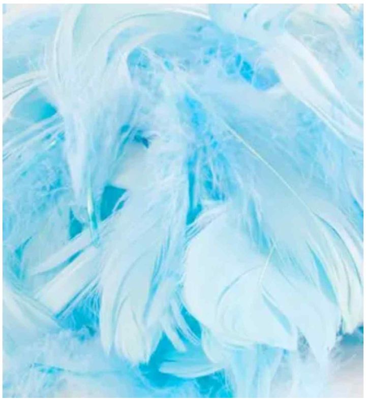 Eleganza Feathers Mixed Sizes Light Blue - 50g