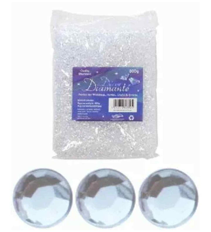 Decor Diamante Diamonds - Clear 6mm 500g
