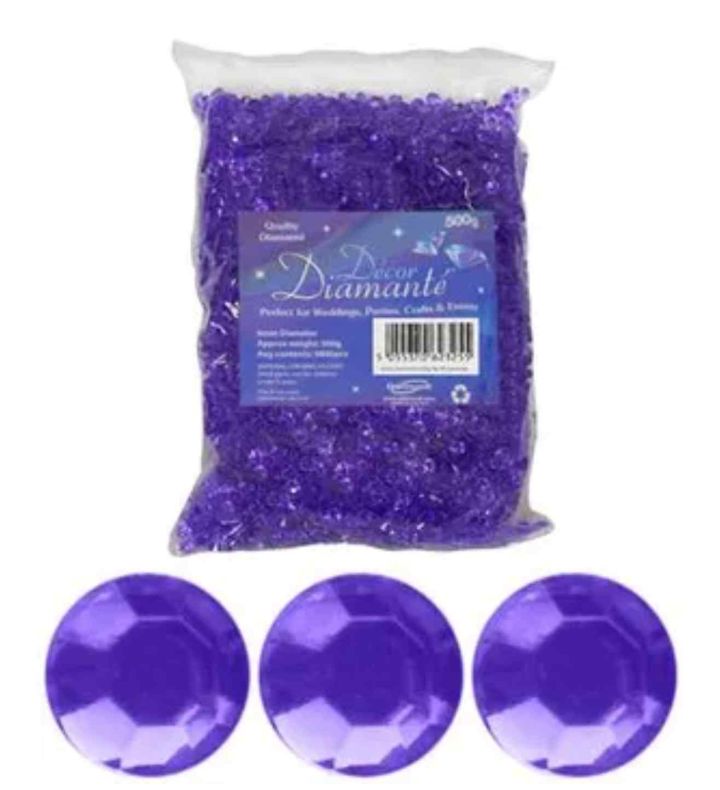 Decor Diamante Diamonds - Lavender 6mm 500g