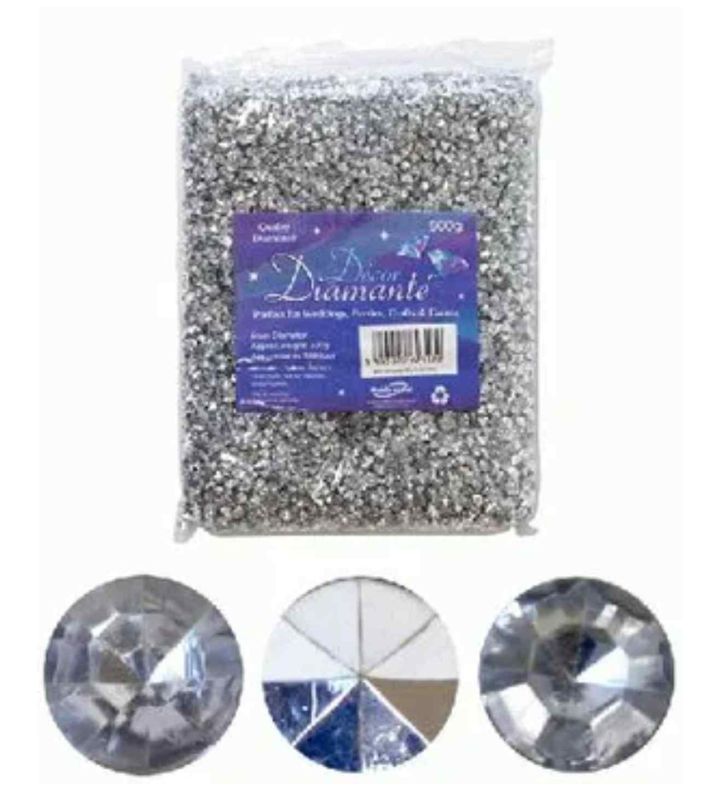 Decor Diamante Diamonds - Silver 6mm 500g
