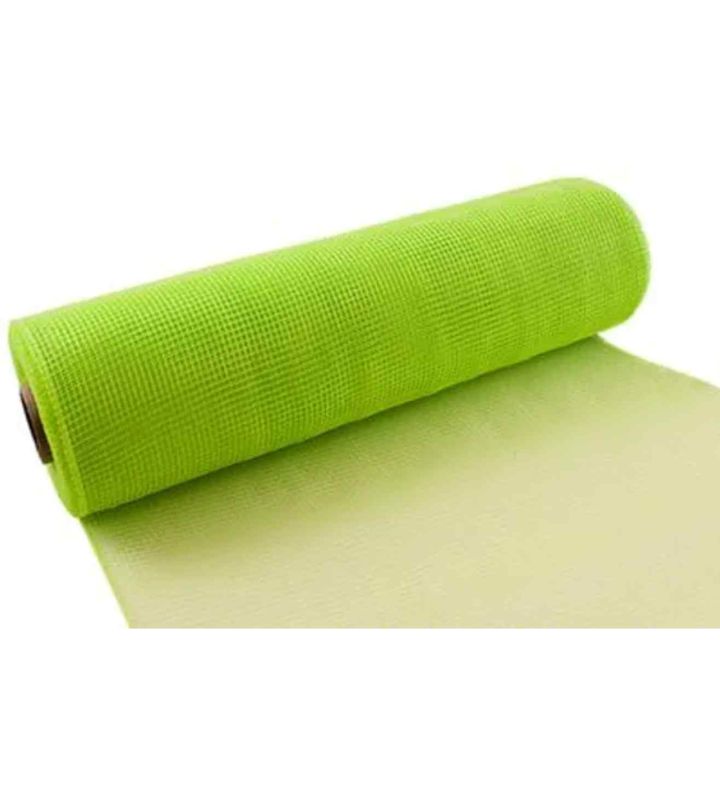 Eleganza Deco Mesh Lime Green - 25cm x 9.1m
