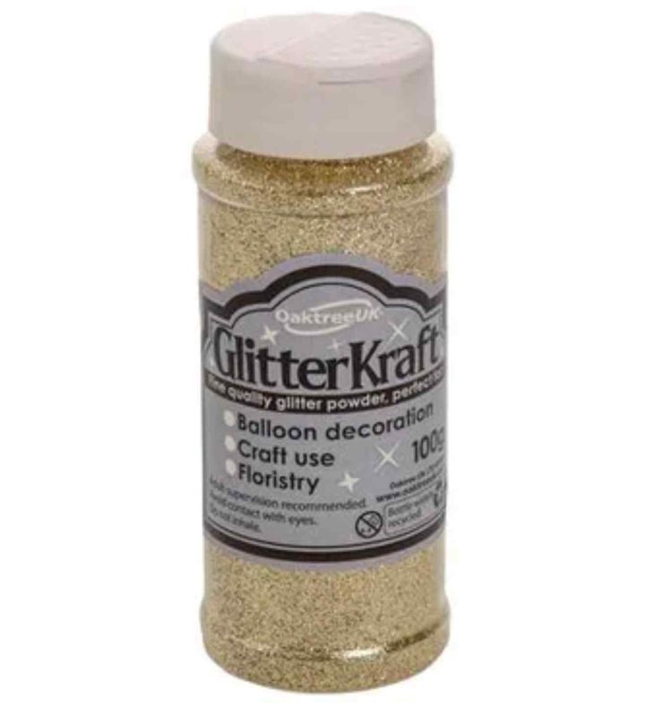 Glitter Kraft Fine Glitter 100g - White Gold