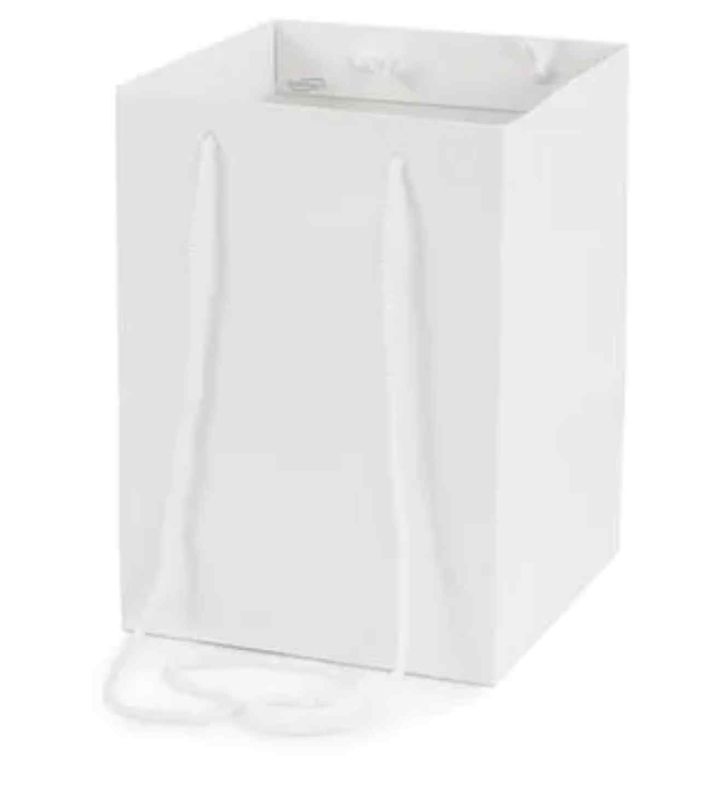 Hand Tie Bag - White (18cm x 18cm) 10pcs