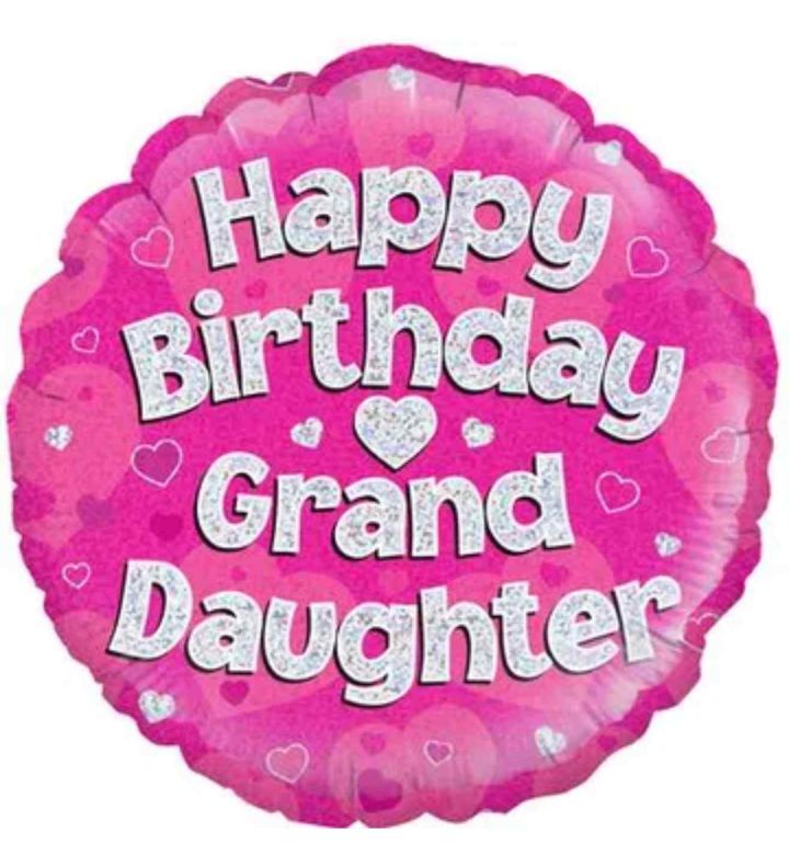 18" Oaktree Happy Birthday Grand Daughter Foil Balloon