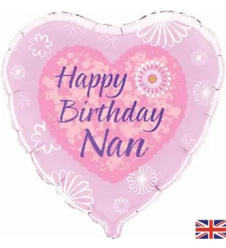 18" Oaktree Happy Birthday Nan Heart