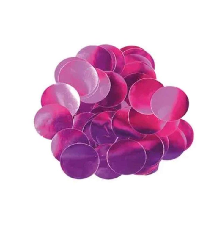 Oaktree Metallic Foil Confetti 10mm x 50g - Fuchsia