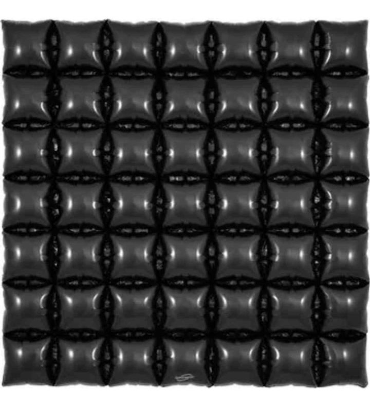 Black 7x7 Waffle Foil Balloon