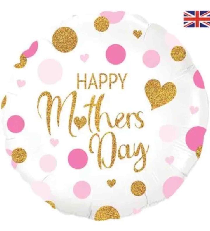18" Oaktree Happy Mothers Day Pink Confetti Round