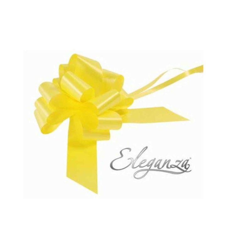 Eleganza Poly Pull Bows Yellow - 50mm x 20pcs