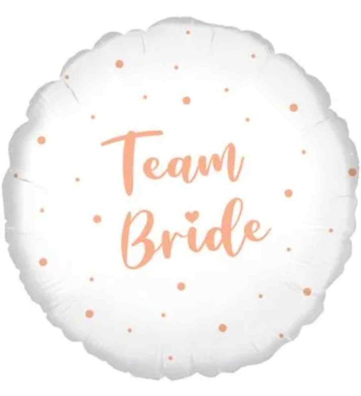 18" Oaktree Team Bride White/Rose Gold Round