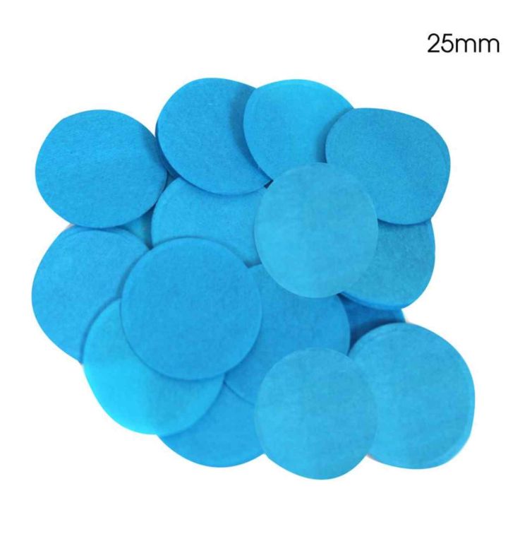 Oaktree Tissue Paper Confetti Round 25mm x 100g Turquoise