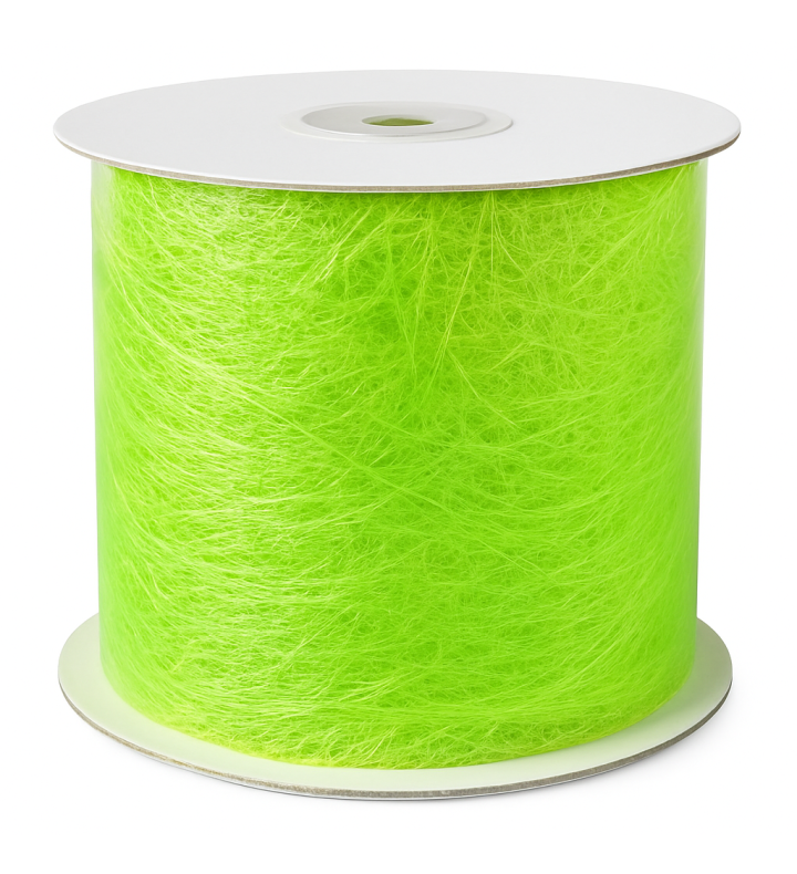 Lime Green Silk Mesh Ribbon 5cm x 20m