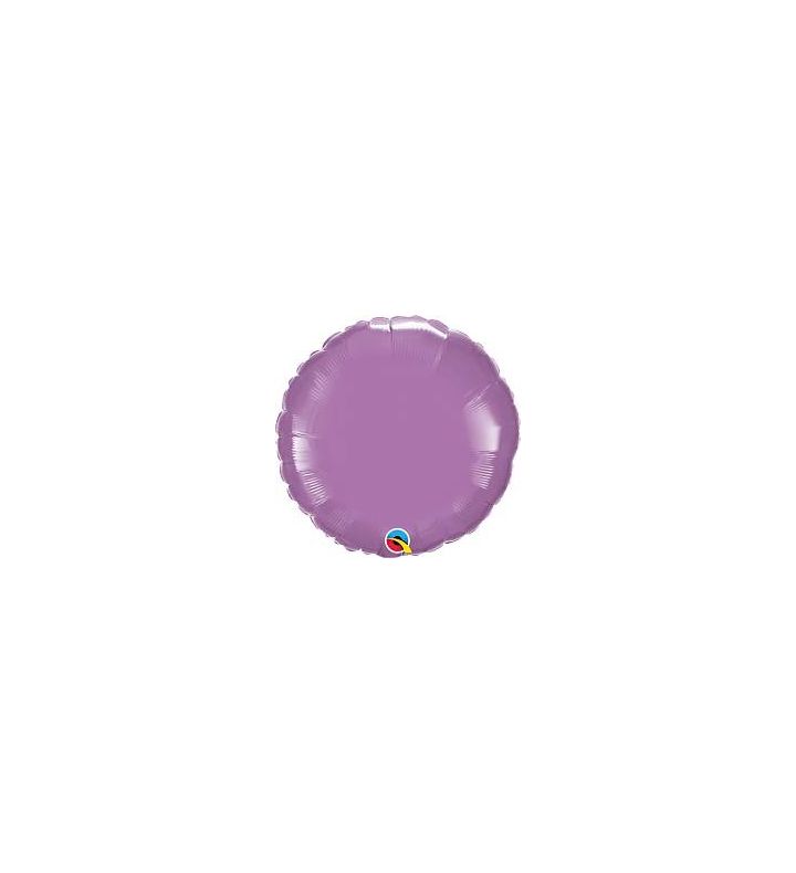  18" Qualatex Round Spring Lilac Unpackaged Foil Balloon