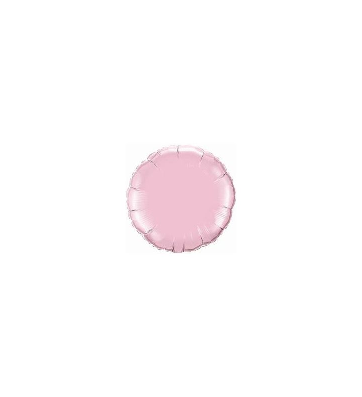 18" Qualatex Round Pale Pink Unpackaged Foil Balloon