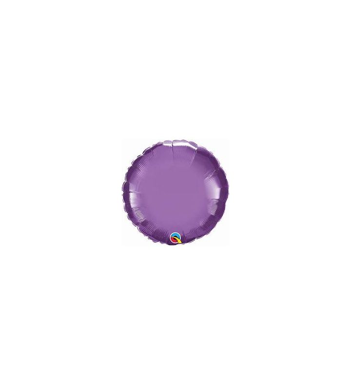 18" Qualatex Round Chrome Purple Unpackaged Foil Balloon