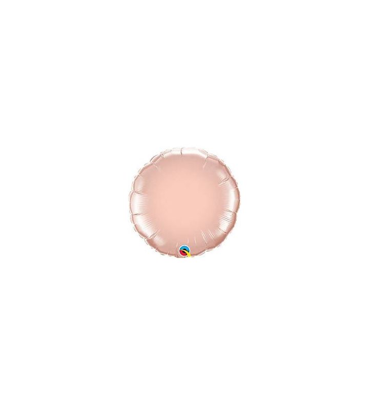 18" Qualatex Round Rose Gold Unpackaged Foil Balloon