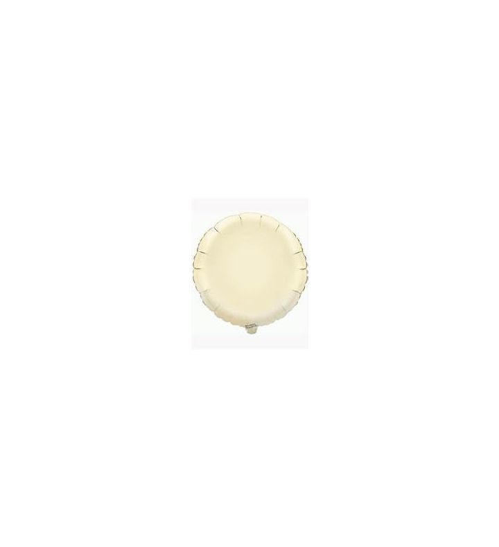 18" Bobofunnco Round Ivory Unpackaged Foil Balloon