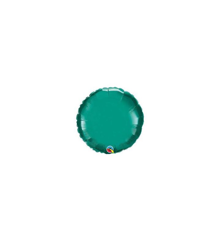 18" Qualatex Round Teal Unpackaged Foil Balloon