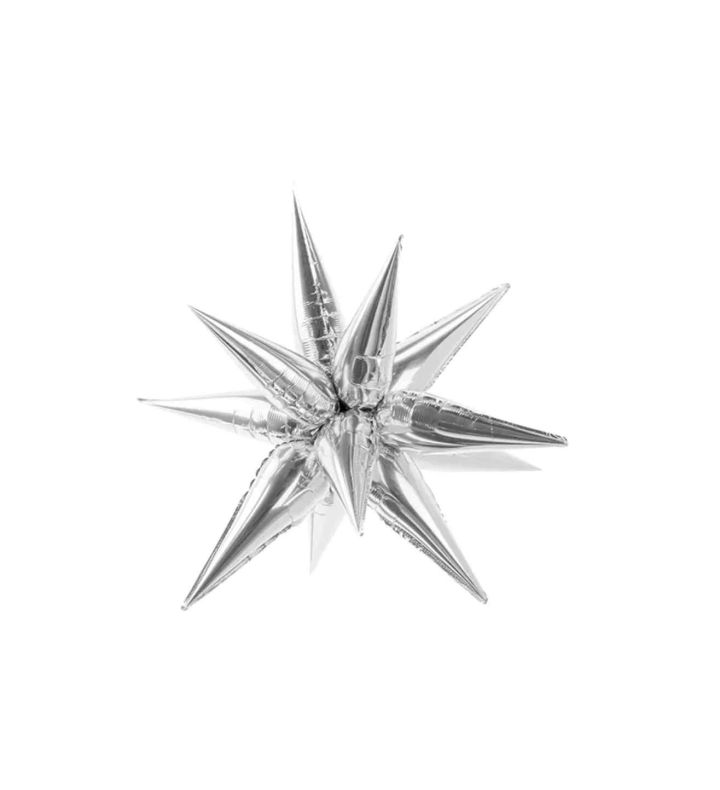 27.5" Party Deco 3D Star Burst Silver