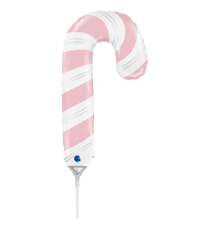 Mini Pink Candy Cane Foil Balloon