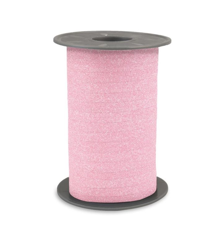 Poly Glitter Light-Pink Ribbon 10mm x 100m