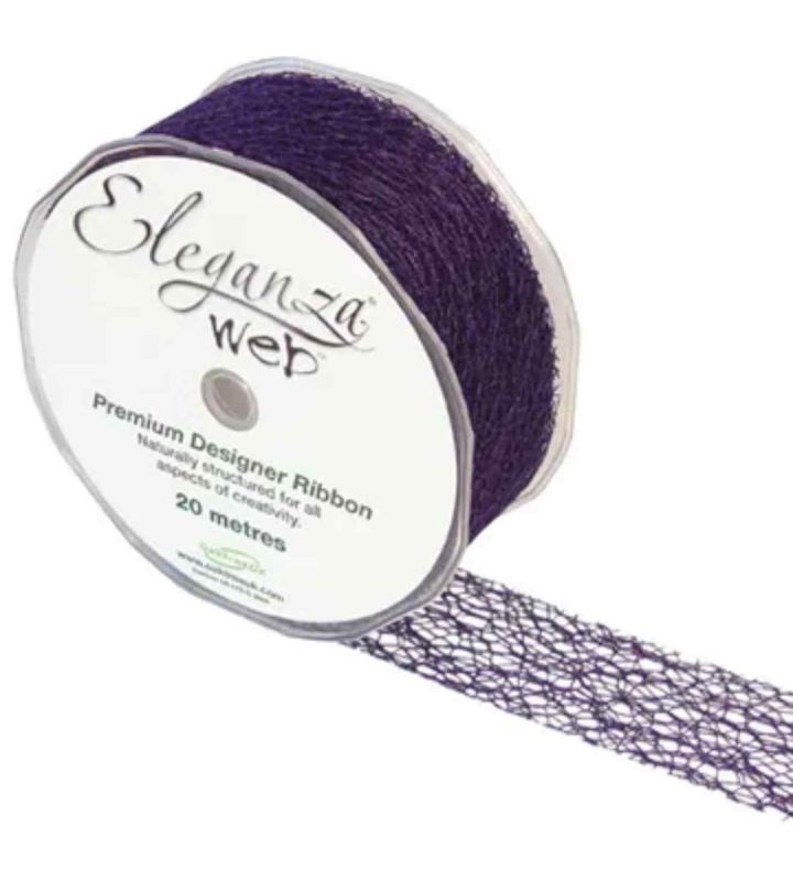 Purple Eleganza Web Ribbon 38mm x 20m