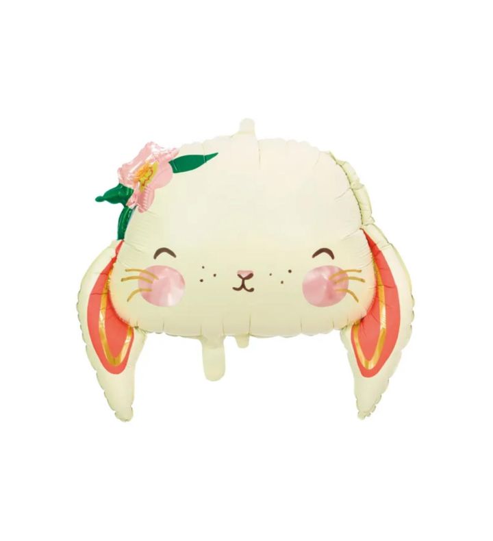 Rabbit With Flower Party Deco Foil Balloon 65cmx55cm