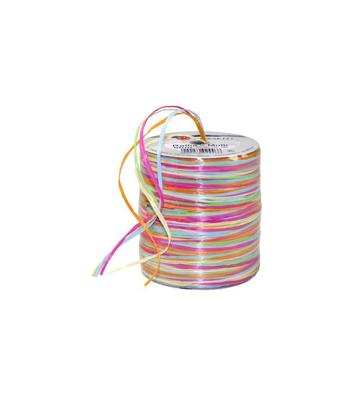 Raffia Ribbon Pastel Multicolour 50m Spool