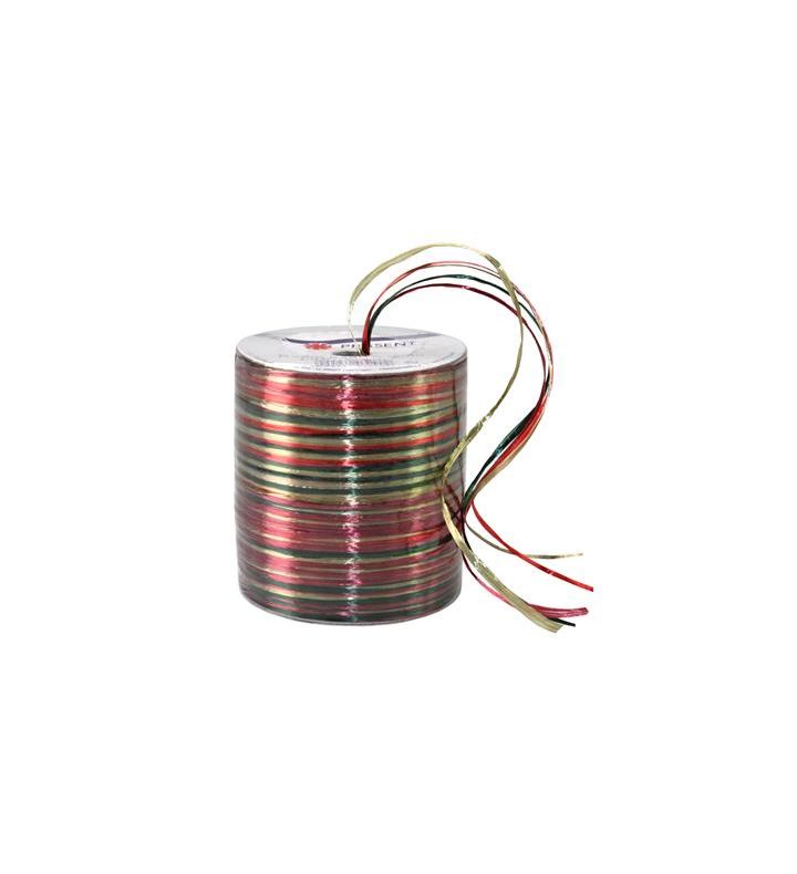 Rafia Ribbon Pearl Multicolour 50m Spool