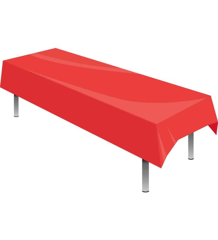 Table Cover Plastic Red Oaktree 1.37m x 2.74m