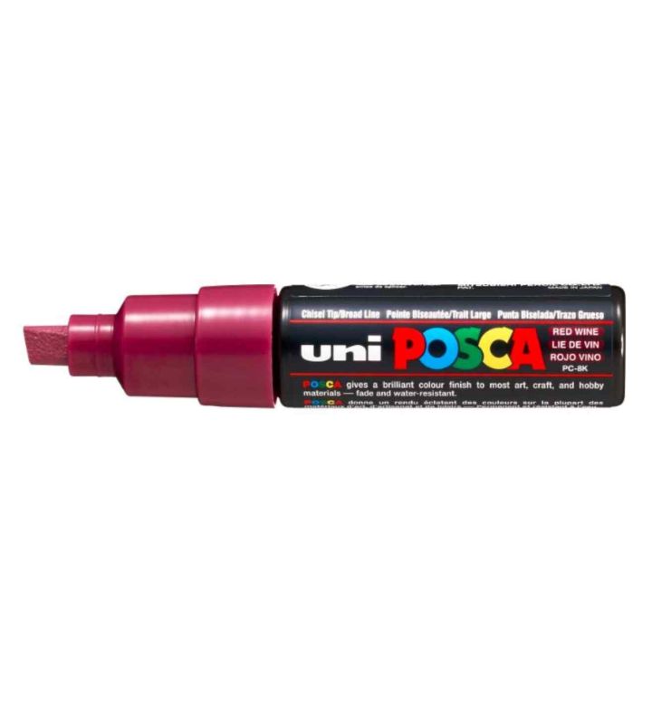 Red Wine POSCA Broad Chisel Tip