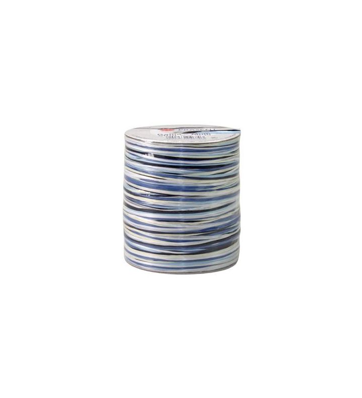Raffia Ribbon Blue and White 50m Spool