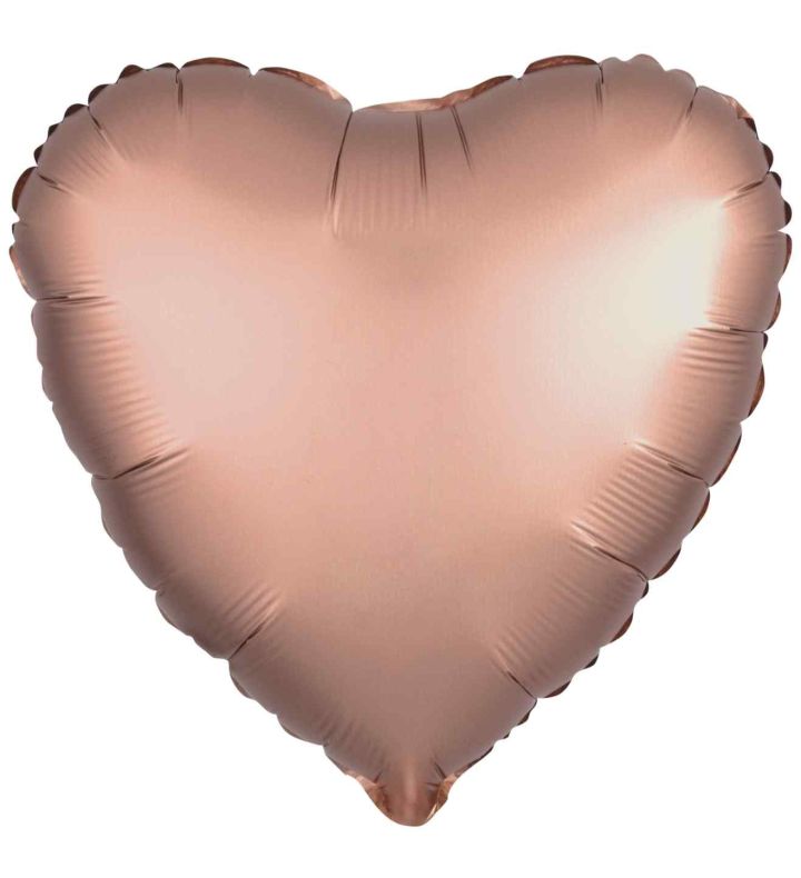 17" Amscan Rose Gold Heart Foil Balloon