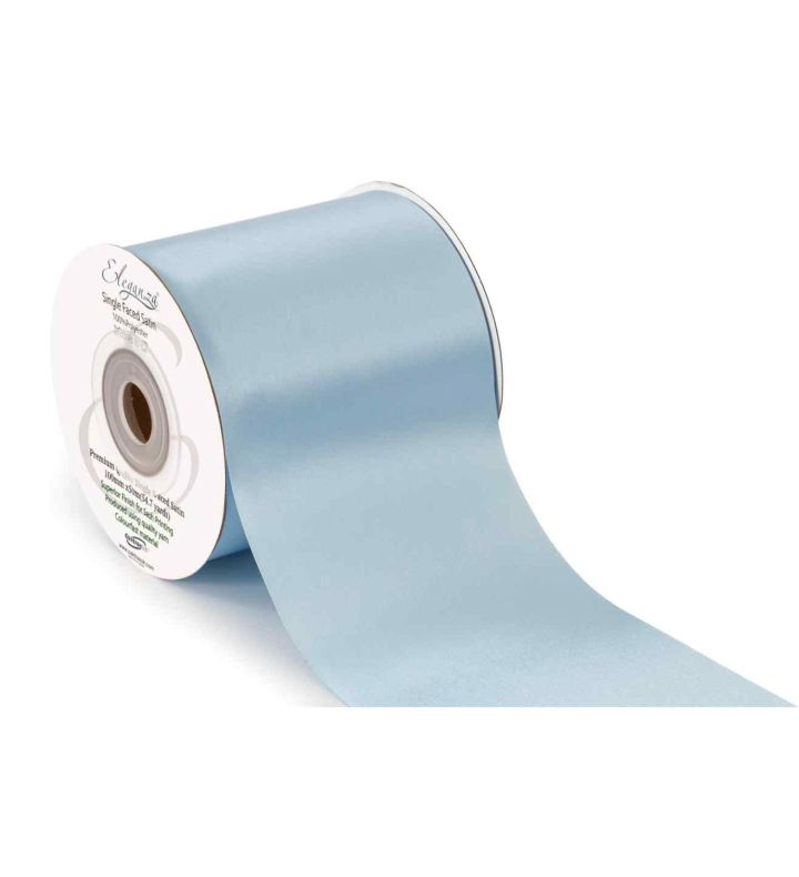 Eleganza Single Faced Sash Ribbon 100mm x 50m Light Blue No.25