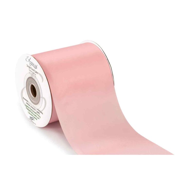 Eleganza Single Faced Sash Ribbon 100mm x 50m Light Pink No.21