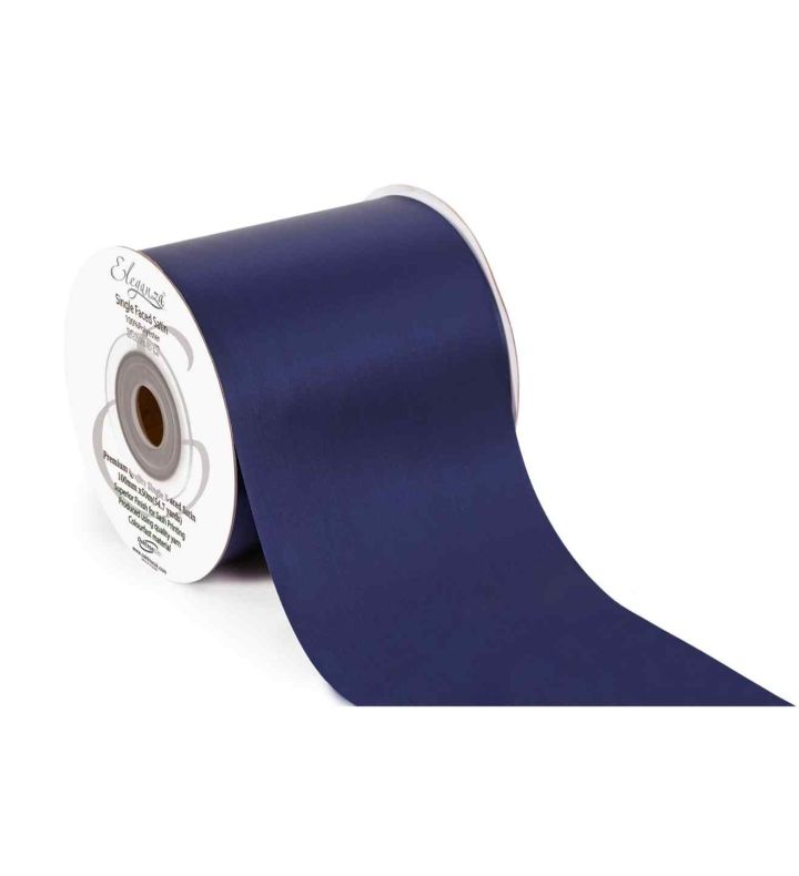 Eleganza Single Faced Sash Ribbon 100mm x 50m Navy No.19