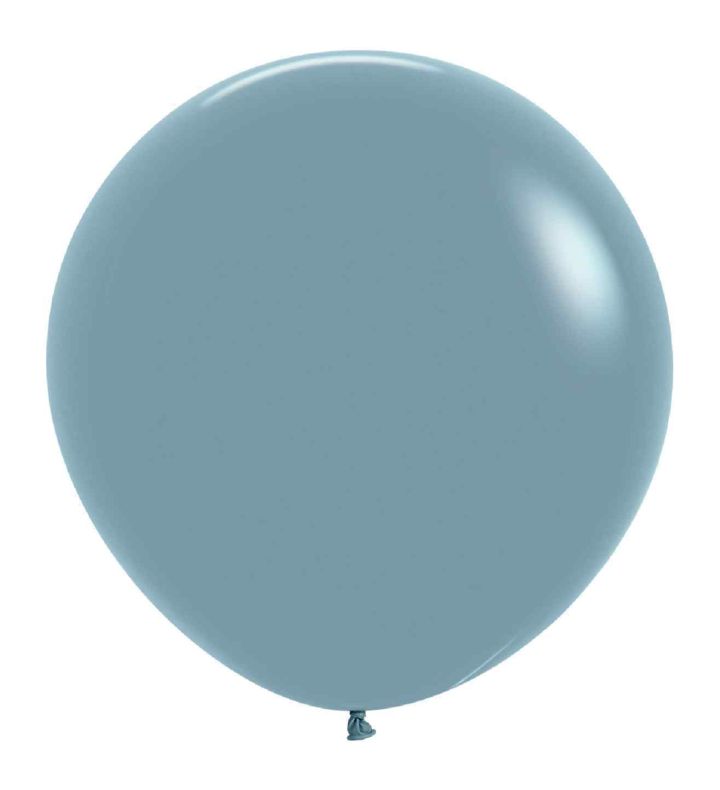 24" Sempertex Pastel Dusk Blue 140 Latex Balloons 3ct