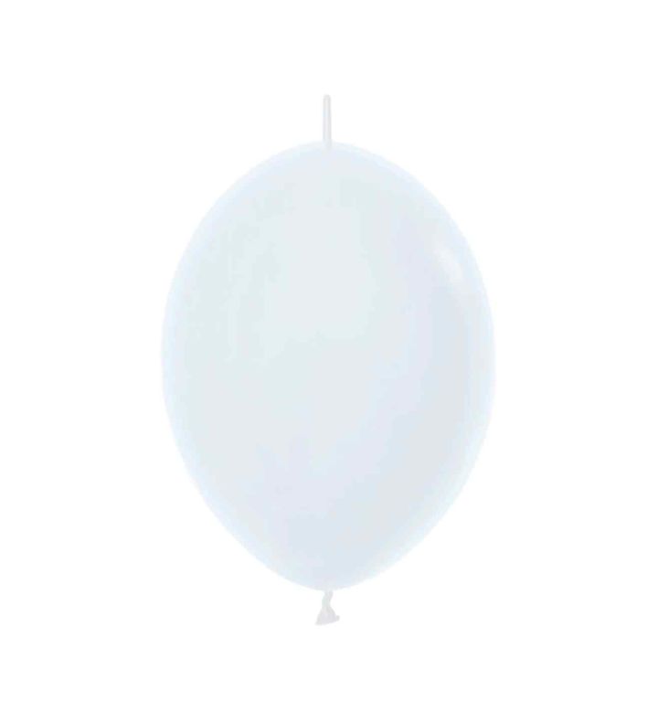 12" Sempertex Link Fashion White 005 Latex Balloons 50ct