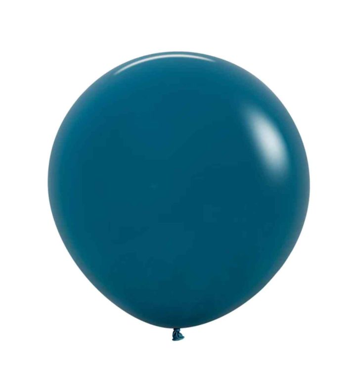 24" Sempertex Deep Teal 035 Latex Balloons 3ct