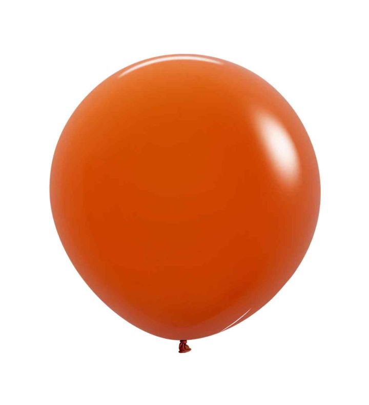 24" Sempertex Sunset Orange 062 Latex Balloons 3ct