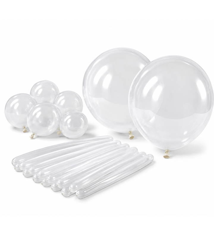 Sempertex Crystal Clear 390 All Sizes Latex Balloons