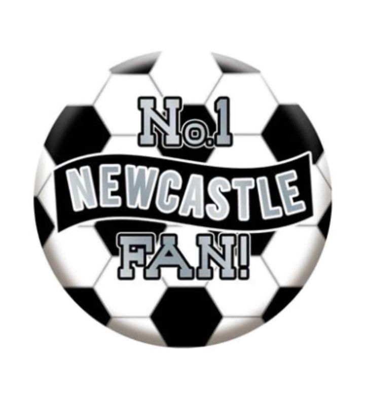 No.1 Newcastle Fan Football Badge 5.5cm