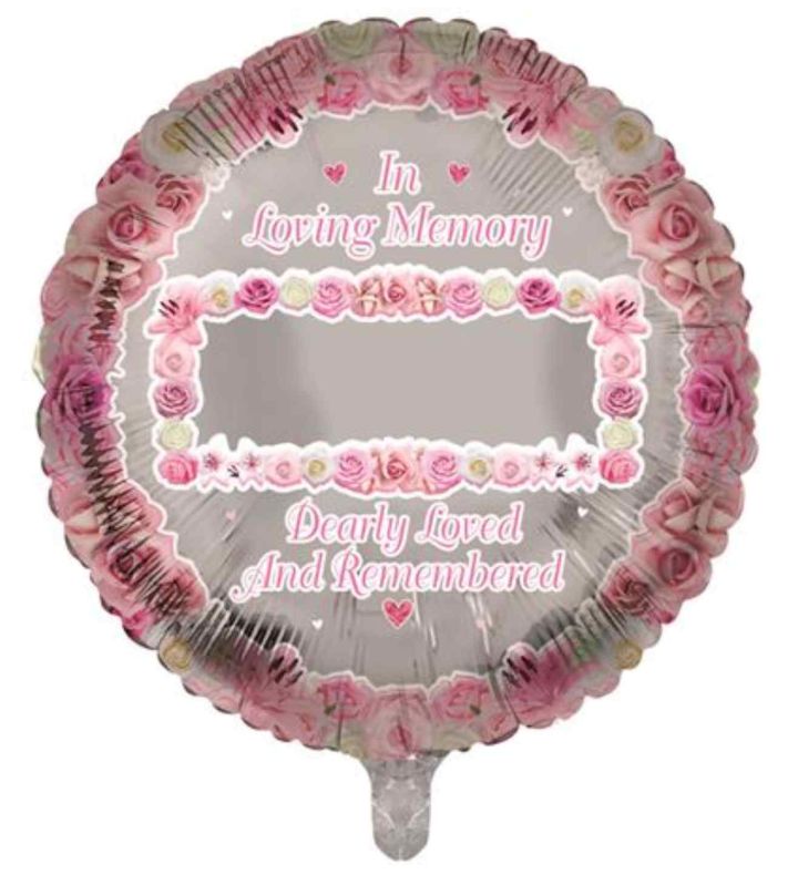 In Loving Memory - Blank Pink 18" Round